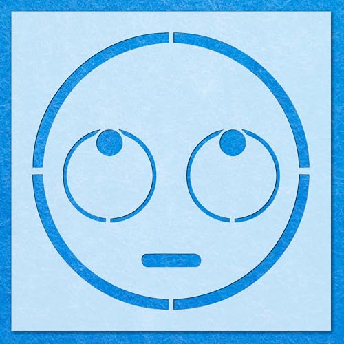 Emoji-Schablone mit rollenden Augen, Mylar, Airbrush, Malerei, Wandkunst, Handwerk Emoji-Schablone mit rollenden Augen, Mylar, Airbrush, Malerei, Wandkunst, Handwerk von LAZER NINJA