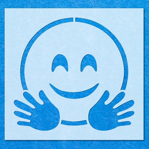 Emoji-Umarmungs-Schablone, Mylar-Airbrush-Malerei, Wandkunst, Handwerk Emoji-Umarmungs-Schablone, Mylar-Airbrush-Malerei, Wandkunst, Handwerk von LAZER NINJA