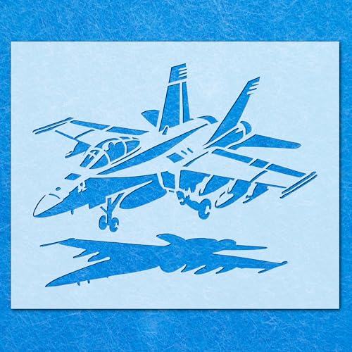 F18 Militär-Schablone für Kampfjet-Flugzeug, Mylar, Airbrush, Malerei, Wandkunst, Handwerk von LAZER NINJA