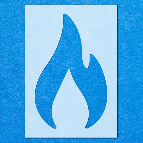 Feuerform-Schablone: Mylar-Airbrush-Wandkunst, Malerei, Basteln, DIY-A4-Schablone, Designgröße (255 mm, 160 mm) von LAZER NINJA