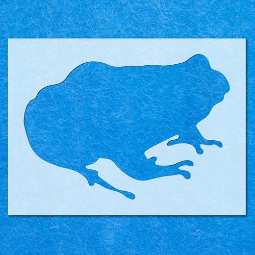 Frosch-Amphibien-Schablone: Mylar-Airbrush-Wandkunst, Malerei, Handwerk, 190 Mikron, A3-Schablone, Designgröße (260 mm, 360 mm) von LAZER NINJA