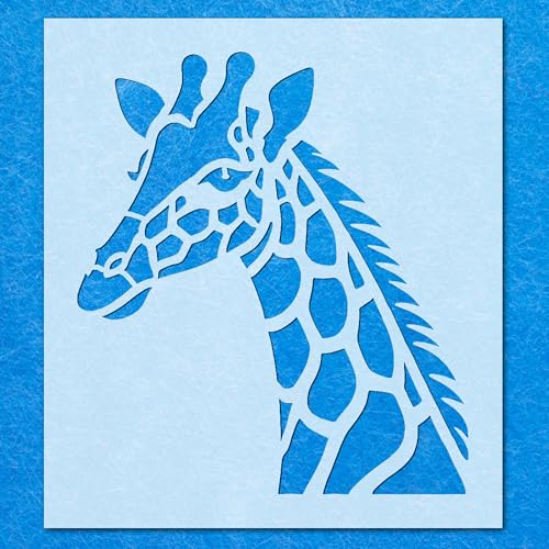 Giraffen-Safari-Schablone: Mylar-Airbrush-Wandkunst, Malerei, Basteln, 2–190 Mikron, A2-Schablone – Designgröße (430 x 380 mm) von LAZER NINJA
