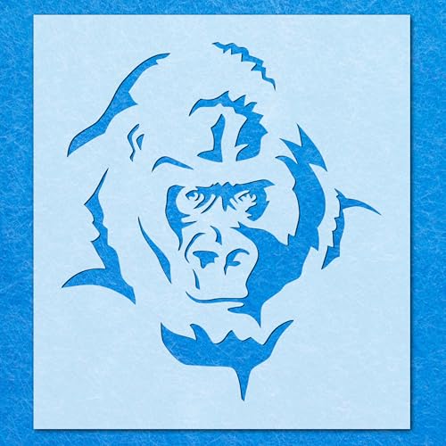 Gorilla-Schablone, Mylar-Airbrush-Malerei, Wandkunst, Handwerk Gorilla-Schablone, Mylar-Airbrush-Malerei, Wandkunst, Handwerk von LAZER NINJA