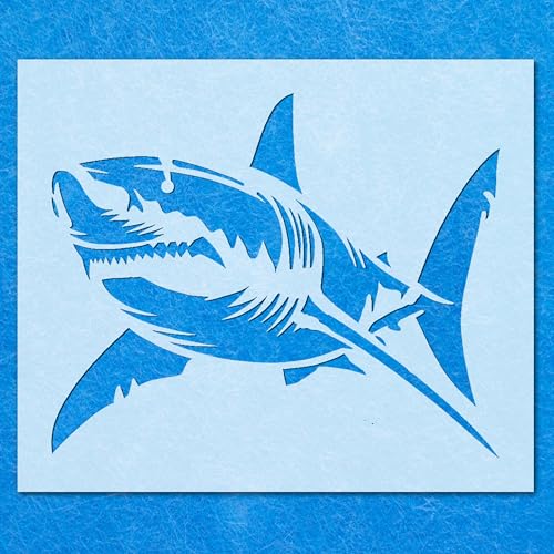 Great White Shark Sea Schablone, Mylar, Airbrush-Malerei, Wandkunst, Handwerk Great White Shark Sea Schablone, Mylar, Airbrush-Malerei, Wandkunst, Handwerk von LAZER NINJA