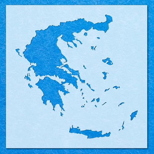 Griechenland-Schablone, Mylar-Airbrush-Malerei, Wandkunst, Handwerk Griechenland-Schablone, Mylar-Airbrush-Malerei, Wandkunst, Handwerk von LAZER NINJA