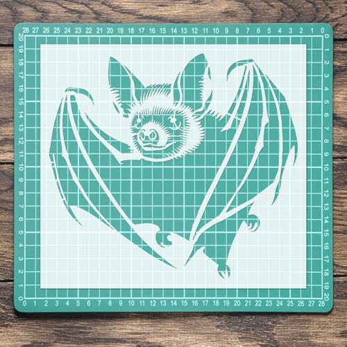 Halloween Fledermaus-Schablone: Mylar Airbrush Wandkunst Malerei Handwerk – 190 Mikron-A3 Schablone – Designgröße (283 x 257 mm) von LAZER NINJA