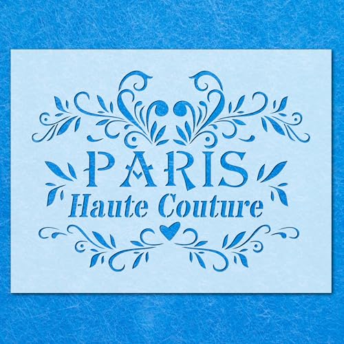 Haute Couture Schild Schablone: Mylar Airbrush Wandkunst Malerei Handwerk | DIY-A5 Schablone - Designgröße (149 x 108 mm) von LAZER NINJA