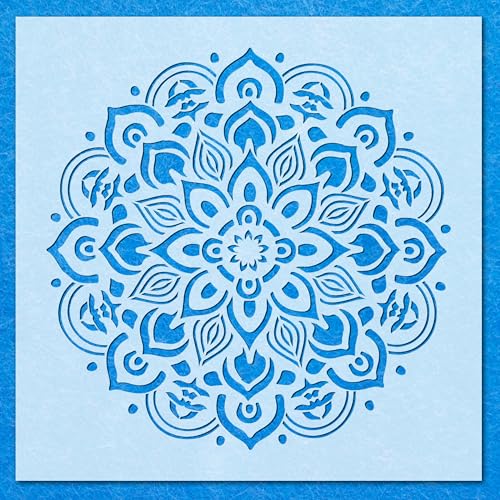 Hindu-Kreismuster-Schablone: Mylar-Airbrush-Wandkunst, Malerei, Basteln, DIY-A2-Schablone, Designgröße (382 x 380 mm) von LAZER NINJA