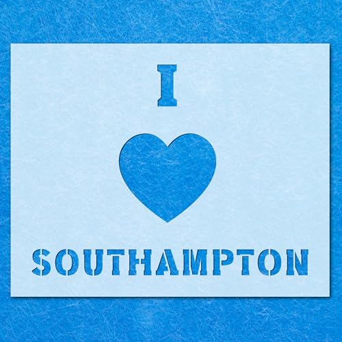I Love Southampton Schablone Mylar Airbrush Wandkunst Malerei Handwerk | DIY-A5 Schablone - Designgröße (141 x 108 mm) von LAZER NINJA