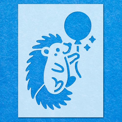 Igel-Ballon-Schablone, Mylar-Airbrush-Malerei, Wandkunst, Handwerk von LAZER NINJA