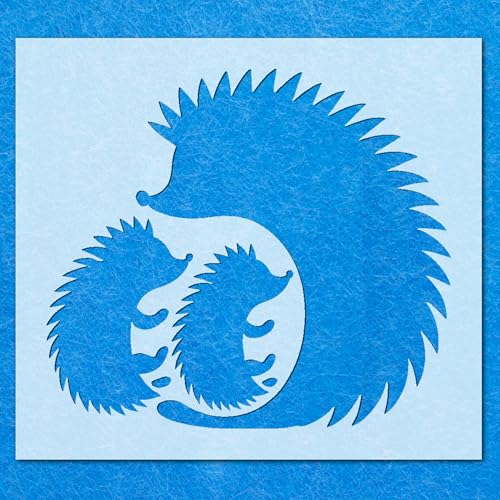 Igel-Gruppen-Schablone, Mylar-Airbrush-Malerei, Wandkunst, Handwerk von LAZER NINJA