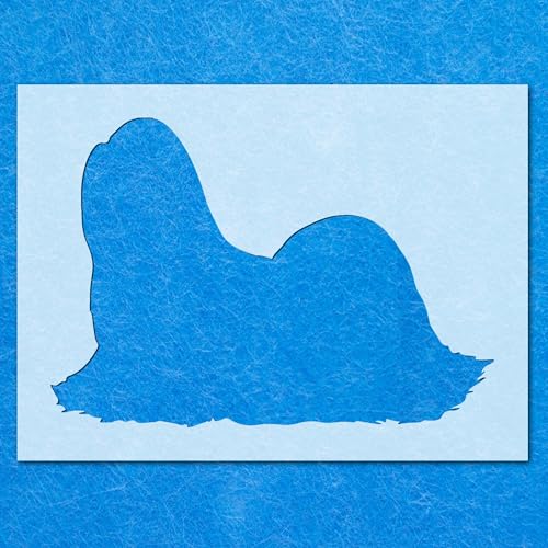 Ihasa Apso Hunde-Schablone: Mylar-Airbrush-Wandkunst, Malerei, Handwerk, 190 Mikron, A1-Schablone, Designgröße (545 mm, 780 mm) von LAZER NINJA
