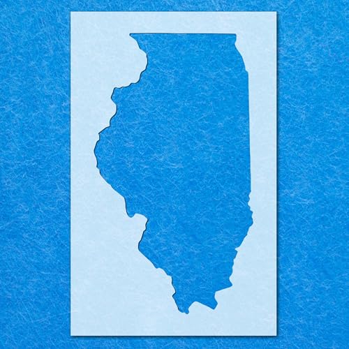 Illinois Schablone, Mylar-Airbrush-Malerei, Wandkunst, Handwerk von LAZER NINJA