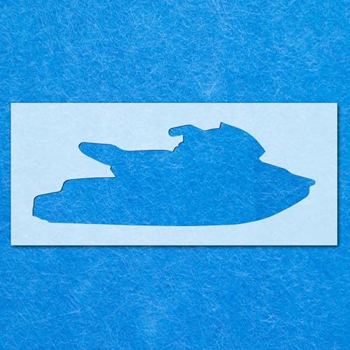 Jet-Ski-Schablone: Mylar-Airbrush-Wandkunst, Malerei, Basteln, 3–190 Mikron, DIY-A5-Schablone, Designgröße (60 mm, 170 mm) von LAZER NINJA