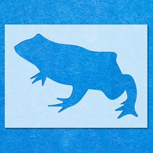 Krötenamphibienschablone: Mylar-Airbrush-Wandkunst, Malerei, Handwerk, 3–190 Mikron, A6-Schablone, Designgröße (65 mm, 95 mm) von LAZER NINJA