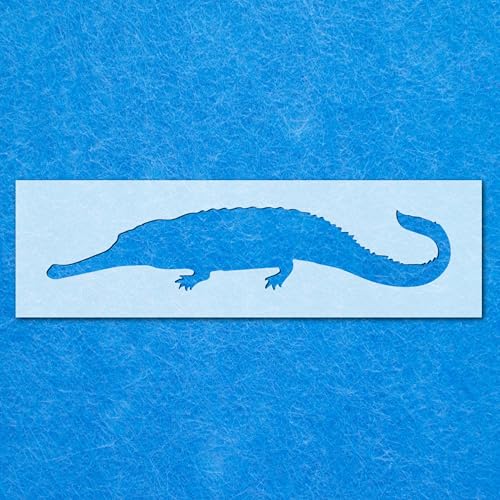 Krokodil-Schablone mit schlanker Schnauze: Mylar-Airbrush-Wandkunst, Malerei, Basteln, DIY-A5-Schablone, Designgröße (35 mm, 70 mm) von LAZER NINJA