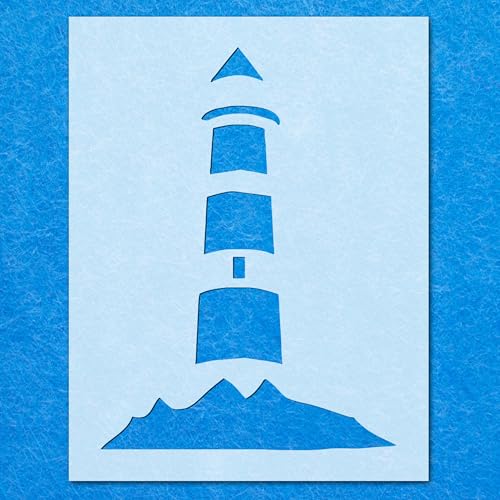 Leuchtturm-Schablone, Mylar-Airbrush-Malerei, Wandkunst, Handwerk Leuchtturm-Schablone, Mylar-Airbrush-Malerei, Wandkunst, Handwerk von LAZER NINJA