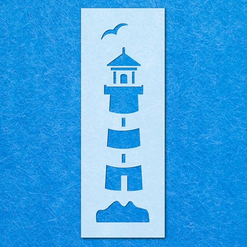 Light House Schablone mit Meeresvogel, Mylar, Airbrush, Malerei, Wandkunst, Handwerk von LAZER NINJA