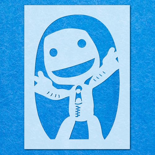 Little Big Planet Schablone Sackboy Schablone, Mylar Airbrush Malerei Wandkunst Handwerk Little Big Planet Schablone Sackboy Schablone, Mylar Airbrush Malerei Wandkunst Handwerk von LAZER NINJA