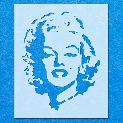 Marilyn Monroe Face Schablone: Mylar Airbrush Wandkunst Malerei Handwerk | DIY-A4 Schablone - Designgröße (214 x 170 mm) von LAZER NINJA