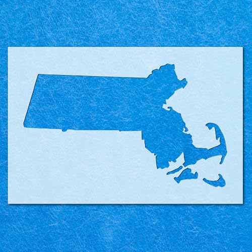 Massachusetts Schablone, Mylar-Airbrush-Malerei, Wandkunst, Handwerk von LAZER NINJA