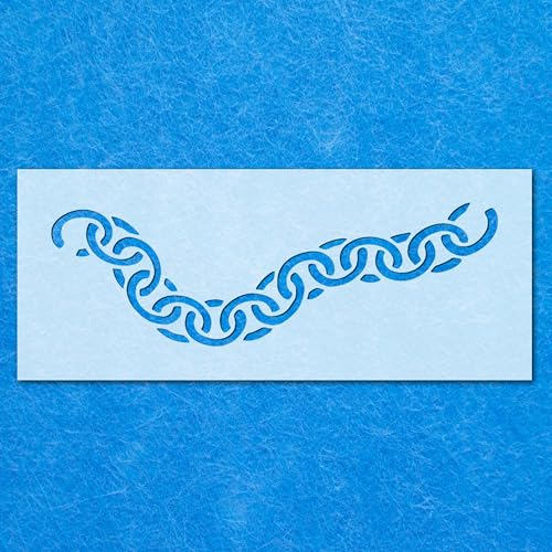 Metall-Kettenglied-Schablone: Mylar Airbrush Wandkunst Malerei Handwerk | DIY-A5 Schablone - Designgröße (170 x 55 mm) von LAZER NINJA