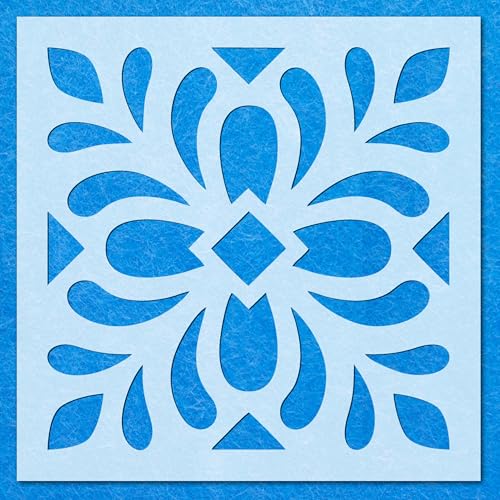 Moderne Schablone mit Blumenmuster, Mylar, Airbrush-Malerei, Wandkunst, Handwerk von LAZER NINJA