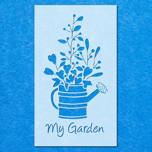 My Garden Gießkannen-Schablone, Blumen-Schablone, Mylar, Airbrush-Malerei, Wandkunst, Handwerk von LAZER NINJA