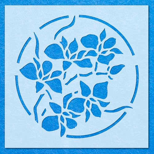 Mylar-Schablone für Airbrush-Gemälde, Wandkunst, Kreis, Blumen, Pflanzen, Kunsthandwerk von LAZER NINJA