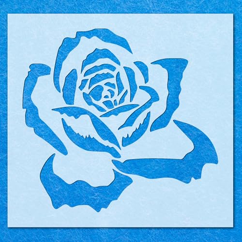 Mylar-Schablone mit Rosen-Kopf, für Airbrush-Malerei, Wandkunst von LAZER NINJA