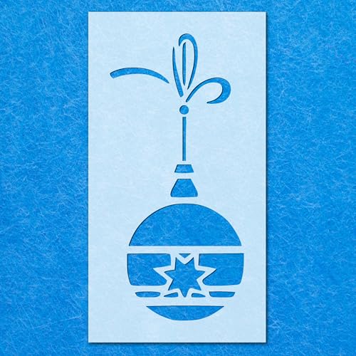 Mylar-Schablone mit Weihnachtskugeln, Sternen, für Airbrush-Malerei, Wandkunst von LAZER NINJA