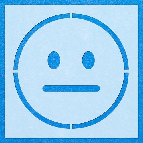 Neutrale Emoji-Schablone, Mylar-Airbrush-Malerei, Wandkunst, Handwerk Neutrale Emoji-Schablone, Mylar-Airbrush-Malerei, Wandkunst, Handwerk von LAZER NINJA