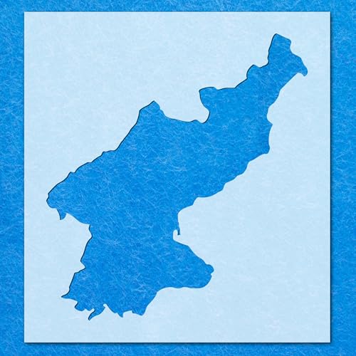 Nordkorea-Schablone, Mylar-Airbrush-Malerei, Wandkunst, Handwerk Nordkorea-Schablone, Mylar-Airbrush-Malerei, Wandkunst, Handwerk von LAZER NINJA