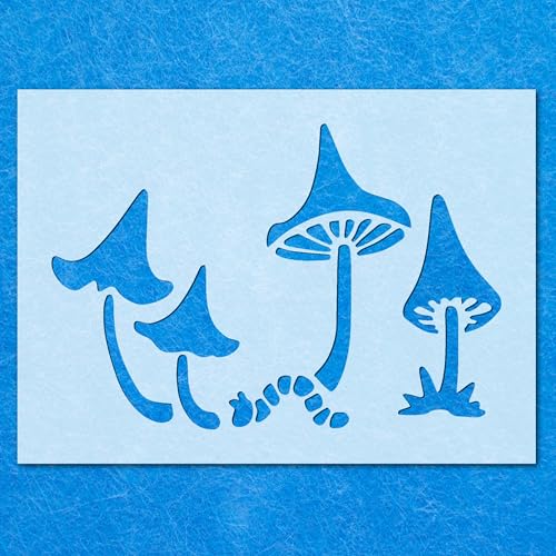 Pilz-Raupen-Schablone, Mylar-Airbrush-Malerei, Wandkunst, Handwerk Pilz-Raupen-Schablone, Mylar-Airbrush-Malerei, Wandkunst, Handwerk von LAZER NINJA