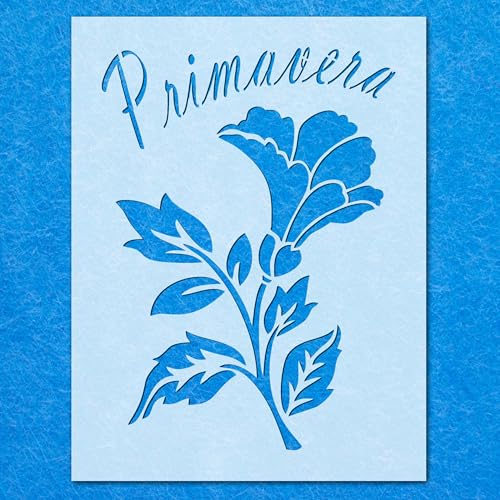 Primavera Schablone mit Blumenmotiv, Mylar, Airbrush-Malerei, Wandkunst, Handwerk von LAZER NINJA