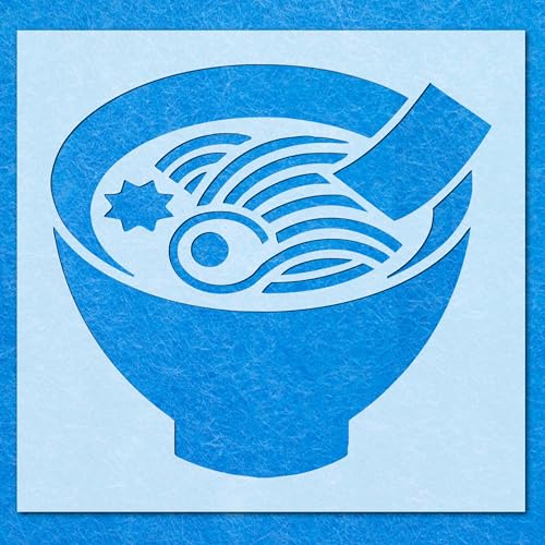 Ramen-Schablone, Mylar-Airbrush-Malerei, Wandkunst, Handwerk Ramen-Schablone, Mylar-Airbrush-Malerei, Wandkunst, Handwerk von LAZER NINJA