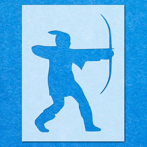 Robin Hood Schablone: Mylar-Airbrush-Wandkunst, Malerei, Basteln, 190 Mikron, DIY-A1-Schablone, Designgröße (545 mm, 780 mm) von LAZER NINJA