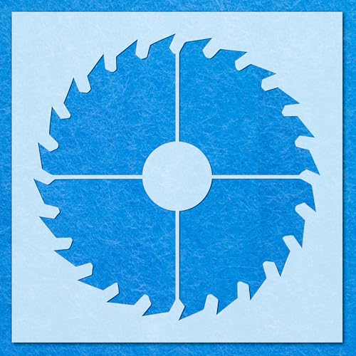 Sägeblatt-Schablone, Mylar-Airbrush-Malerei, Wandkunst Sägeblatt-Schablone, Mylar-Airbrush-Malerei, Wandkunst von LAZER NINJA