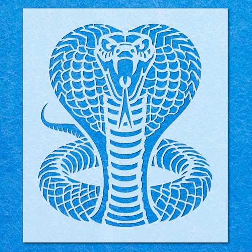 Schablone "Angry Cobra Snake Reptilien", Mylar-Airbrush-Malerei, Wandkunst, Handwerk von LAZER NINJA