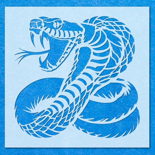 Schablone "Angry Viper Snake Reptilien", Mylar-Airbrush-Malerei, Wandkunst, Handwerk von LAZER NINJA