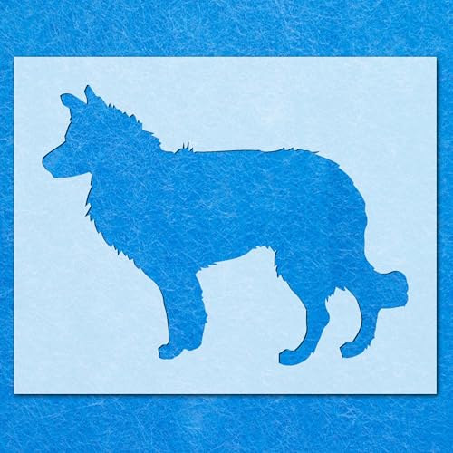 Schablone Border Collie, Hund, Mylar, Airbrush, Wandkunst, Malerei, Basteln, DIY-A6-Schablone, Designgröße (65 mm, 85 mm) von LAZER NINJA