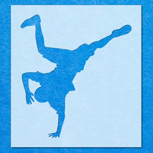 Schablone "Break Dancer", Mylar-Silhouette, Airbrush-Malerei, Wandkunst, Handwerk Schablone "Break Dancer", Mylar-Silhouette, Airbrush-Malerei, Wandkunst, Handwerk von LAZER NINJA