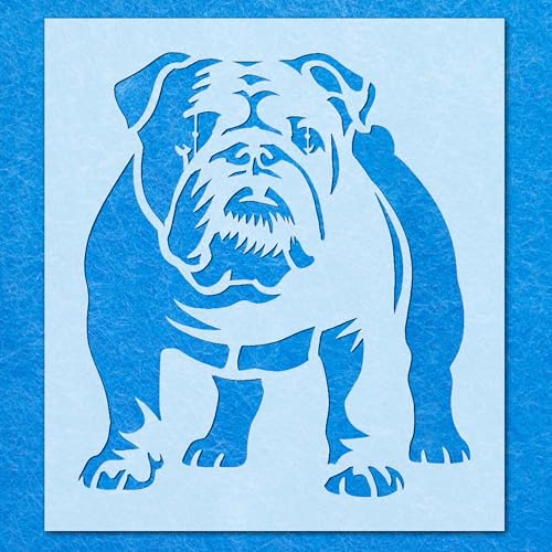 Schablone Bulldogge Hund, Tier, Mylar, Airbrush, Malerei, Wandkunst, Handwerk von LAZER NINJA