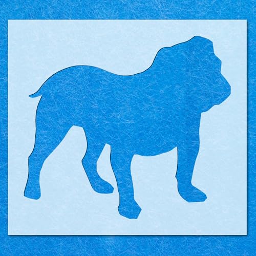 Schablone "Bulldogge-Stood Home" – Mylar-Airbrush-Wandkunst, Malerei, Basteln, DIY-A5-Schablone, Designgröße (110 mm, 120 mm) von LAZER NINJA