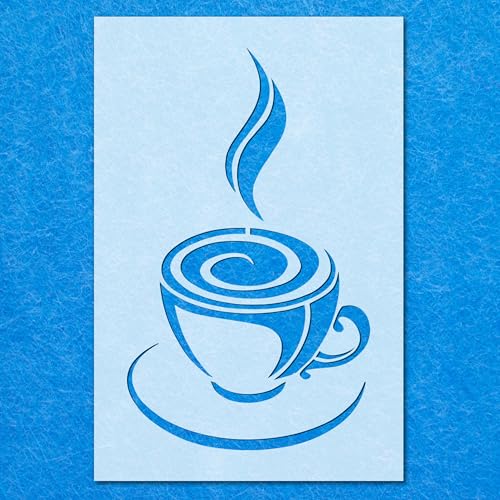 Schablone "Coffee 02", Mylar, Airbrush, Malerei, Wandkunst, Handwerk von LAZER NINJA