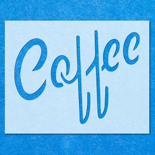 Schablone "Coffee Word", Mylar, Airbrush-Malerei, Wandkunst, Handwerk von LAZER NINJA
