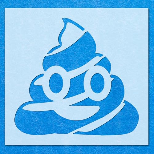 Schablone Emoji Poop 02, Mylar, Airbrush, Malerei, Wandkunst, Handwerk Schablone Emoji Poop 02, Mylar, Airbrush, Malerei, Wandkunst, Handwerk von LAZER NINJA