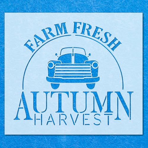 Schablone "Farm Fresh Autum Harvest", Mylar-Airbrush-Malerei, Wandkunst, Handwerk von LAZER NINJA