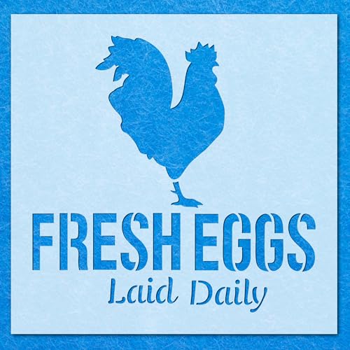 Schablone "Fresh Eggs", für tägliche Schilder, Mylar, Airbrush-Malerei, Wandkunst, Handwerk von LAZER NINJA