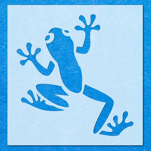 Schablone Frosch Amphibien Tier Teich Mylar Airbrush Malerei Wandkunst Handwerk Schablone Frosch Amphibien Tier Teich Mylar Airbrush Malerei Wandkunst Handwerk von LAZER NINJA